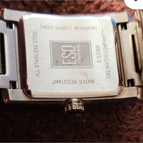 LADIES ESQUIRE MOVADO STAINLESS STEEL WATCH - Picture 4 of 4